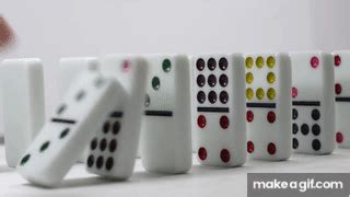 domino falling slow motion on Make a GIF