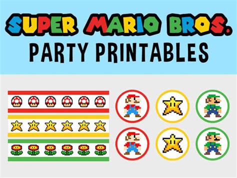 Super Mario Party Printables - Free Download - Party with Unicorns