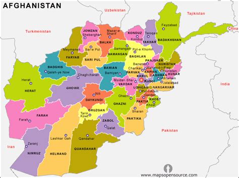 Free Afghanistan Map | Map of Afghanistan | Free map of Afghanistan | Open source map of ...