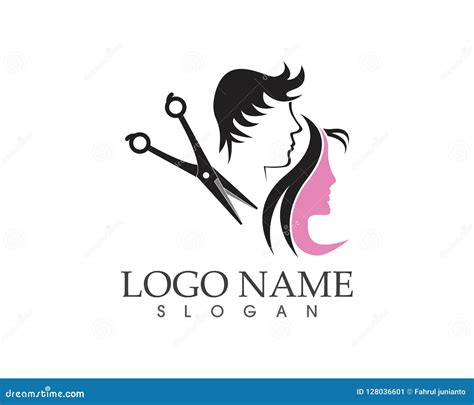 Haircut Style Logo Design Vector Illustration Stock Vector - Illustration of fashion ...