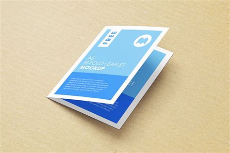 Download This Free A5 Bifold Leaflet Mockup - Designhooks