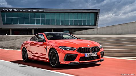 2020 BMW M8 Competition Coupe (Color: Fire Red) | Front Three-Quarter