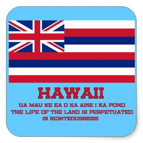 Hawaii State Flag and Motto Sticker | Hawaii state flag, State flags, Flag