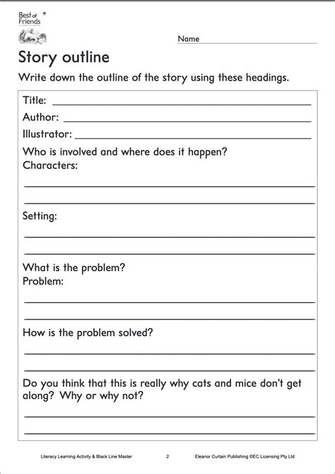 Writing A Story Outline Worksheet - Free Printable Worksheet