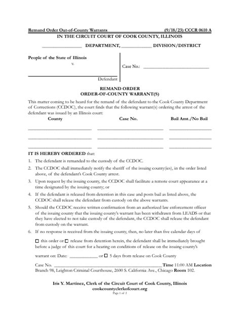 Form CCCR0610 - Fill Out, Sign Online and Download Fillable PDF, Cook ...