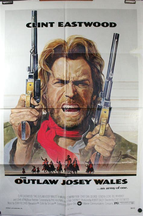 OUTLAW JOSEY WALES, Original Clint Eastwood Western Movie Theater ...