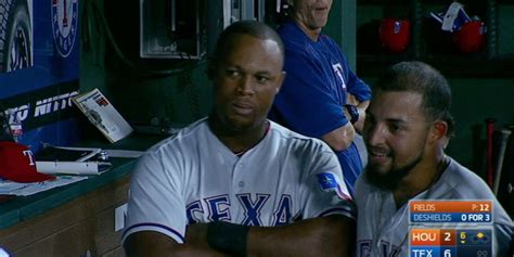 Elvis Andrus busts out home run trot on a double, Adrian Beltre is not ...