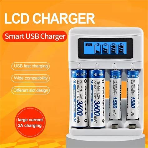 Sellable LCD Display Smart AA/AAA 1.2V Ni-MH/Ni-CD Battery Charger ...