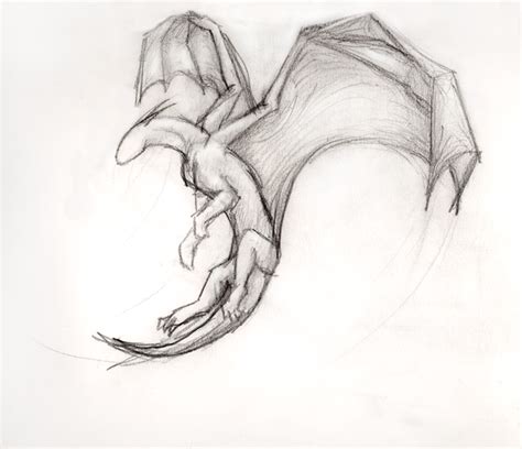 Simple Flying Dragon by ThousandWordsToSay on DeviantArt