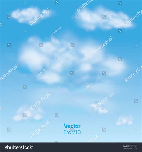 Blue Sky Clouds Vector Illustration Stock Vector (Royalty Free ...