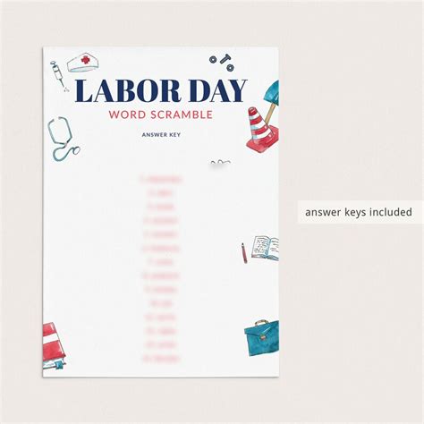 Labor Day Games Printable Fun Labor Day Game Bundle for Family - Etsy