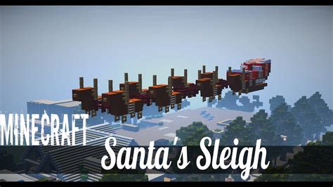 Minecraft Vehicle Tutorial - How to Build : Santa Sleigh. - YouTube