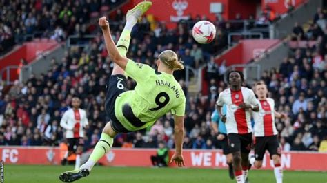 Southampton 1-4 Manchester City: Erling Haaland scores sublime bicycle ...