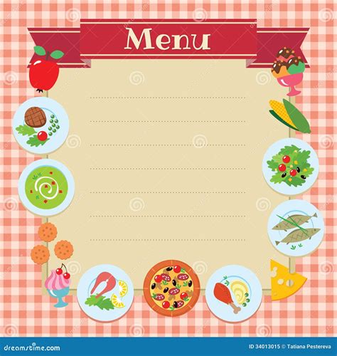 Blank Italian Menu Template