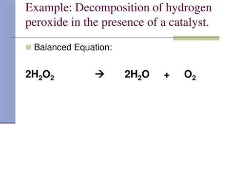 Hydrogen Peroxide Balanced Equation - Tessshebaylo