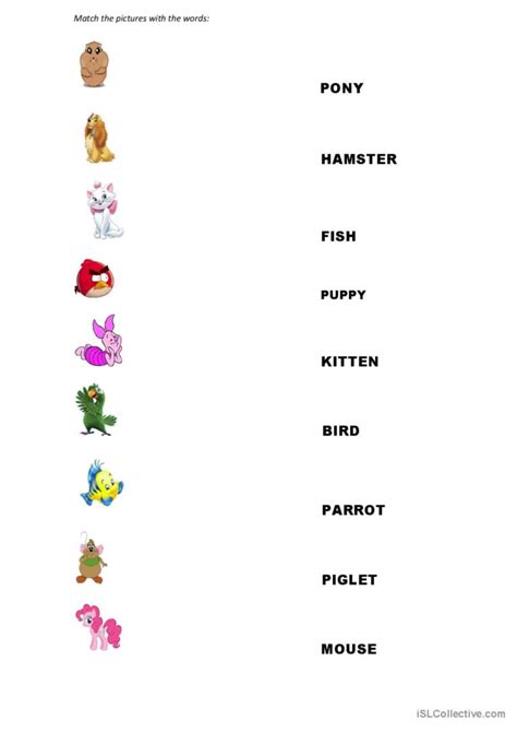 disney pets : English ESL worksheets pdf & doc