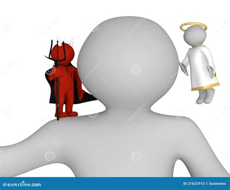 Conscience Angel And Devil On Shoulder Photos