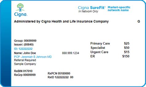 group number on cigna insurance card