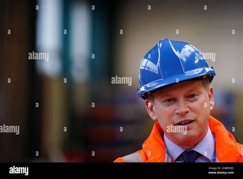 Transport Secretary Grant Shapps during a visit to the Leicester hub of ...