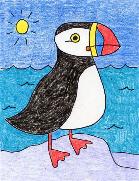 How to Draw a Puffin · Art Projects for Kids