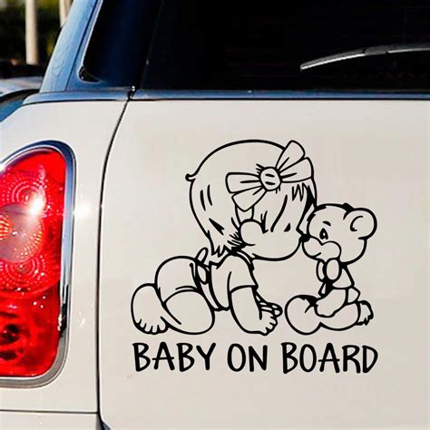 Baby on Board Car Stickers and Decals Reflective Automobiles Stickers ...