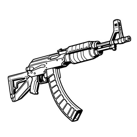 #3 Assault Rifle AK-47 Free SVG - K40 Laser Cutter