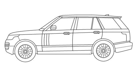 How to Draw Range Rover Car in Ms Paint