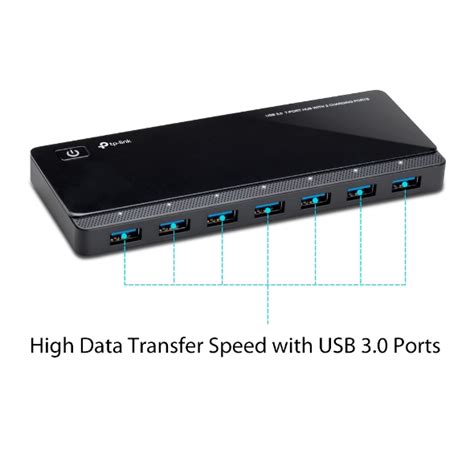 UH720 | USB 3.0 7-poorts hub met 2 oplaadpoorten | TP-Link Nederland