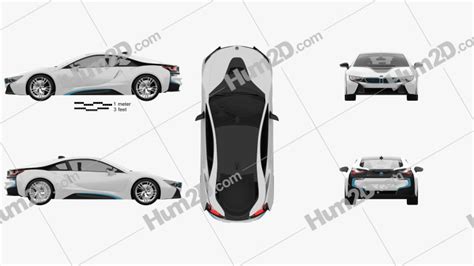 BMW i8 2014 Blueprint in PNG - Download Vehicles Clip Art Images