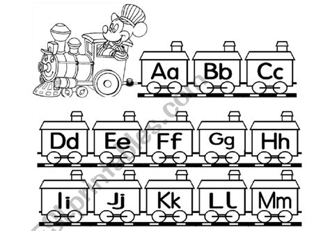 Alphabet Train - ESL worksheet by 3MMM