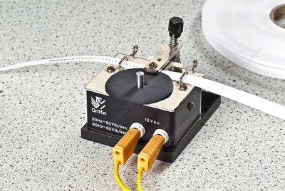 Ticker tape timer experiment - Stock Image - C007/0872 - Science Photo ...