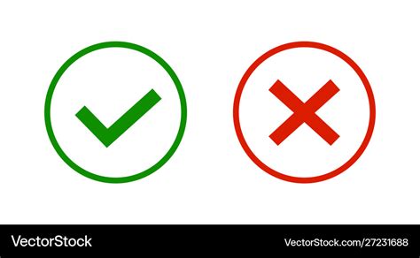 Check Mark Icons Green Tick And Red Cross Checkmarks In Two Variants | The Best Porn Website