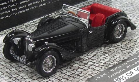 MINICHAMPS 437110430 Scale 1/43 | BUGATTI 57C CORSICA ROADSTER 1938 BLACK