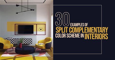 30 Examples of split complementary color scheme in Interiors