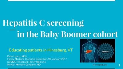 "Hepatitis C Screening in the Baby Boomer Cohort" by Peter Hyson