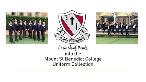 Launch of Pants into the Mount St Benedict College Uniform Collection | Mount St Benedict ...