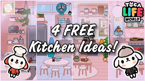 4 FREE KITCHEN IDEAS 👩‍🍳💡 TOCA LIFE WORLD 🌎 - YouTube