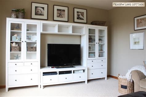 Hemnes Entertainment Center | Ikea living room, Ikea built in, Ikea ...