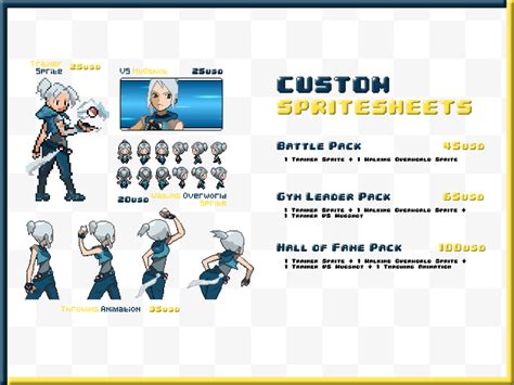 A Custom Pokemon Trainer Sprite Sheet Upwork | lupon.gov.ph