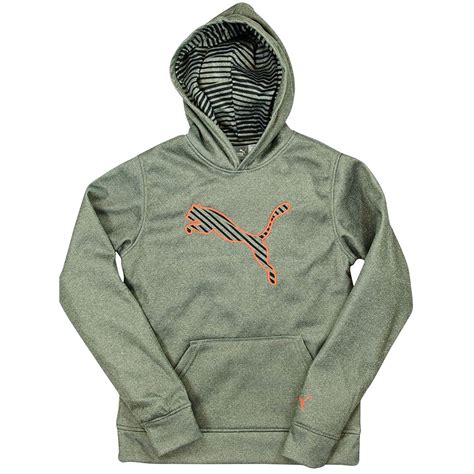 PUMA - PUMA Boys Hoodie Athletic Sweatshirt With Hood Fleece Breathable Gray X-Large - Walmart ...