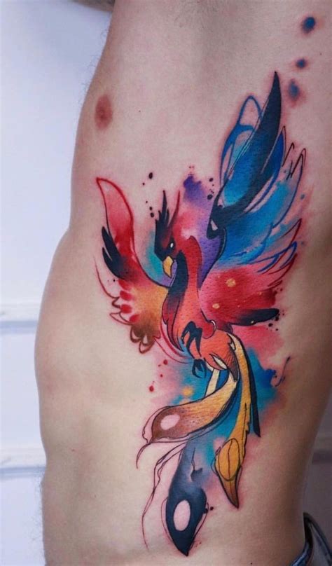 40+ Watercolor Phoenix Tattoo Ideas Phoenix Tattoo Sleeve, Phoenix Feather Tattoos, Watercolor ...