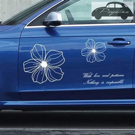 Pegatina Flower Butterfly Sticker Car Decal Posters Vinyl Wall Decals ...