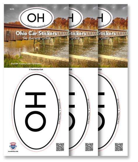 Ohio State Sticker 3 Pack - Travel Sticker Club