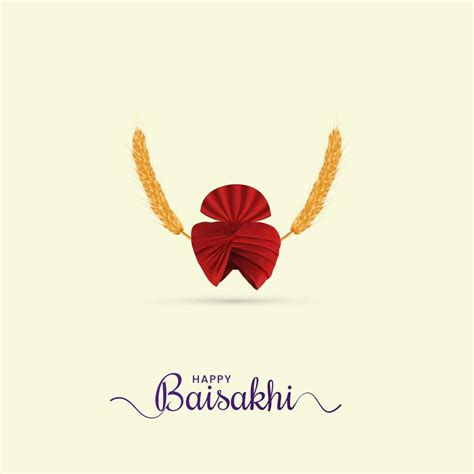 Celebration of Punjabi festival Vaisakhi Baisakhi festival creative design with typography ...