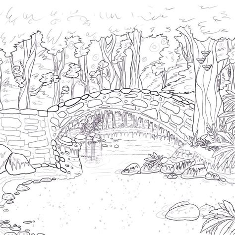 Tulgey Woods Scenery by Raindroplette | Drawings, Scenery, Ink drawing