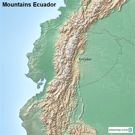 StepMap - Mountains Ecuador - Landkarte für Ecuador