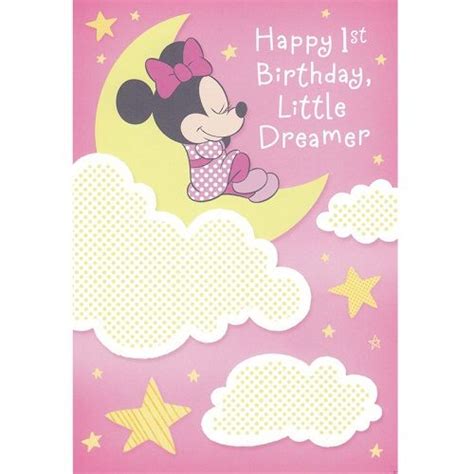 Minnie Mouse Birthday Card - 1 Year Old - Thomas Online