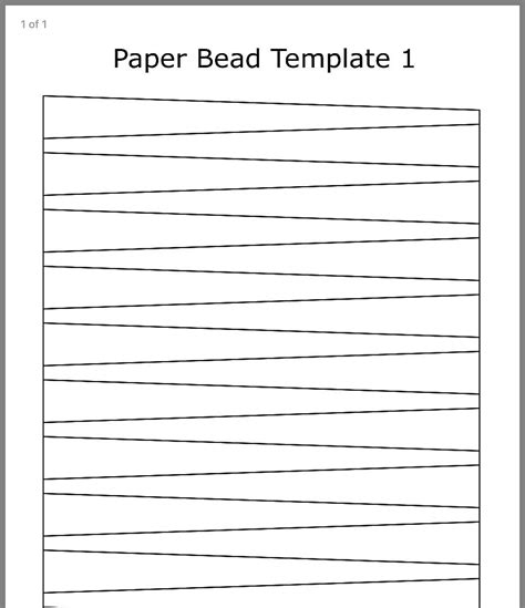 Round Paper Bead Template - Printable Word Searches