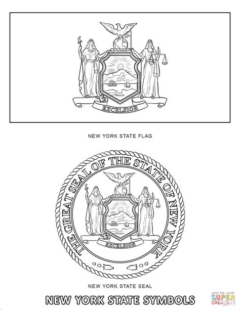 New York State Symbols coloring page | Free Printable Coloring Pages