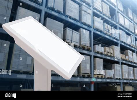 Self-service desk in a warehouse Stock Photo - Alamy